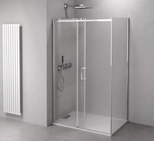 Ścianka prysznicowa profil chrom 90 x 200 cm THRON  TL3090 POLYSAN złozona kabina