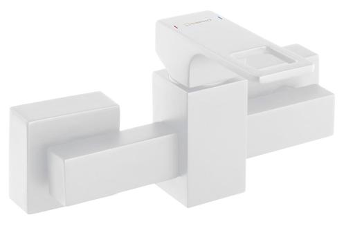 Bateria prysznicowa ścienna biały mat FORATA FT011/14 Sapho