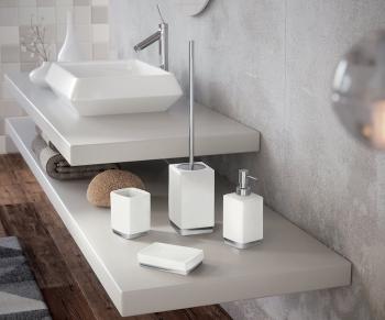 Mydelniczka do postawienia biała LUCY LY11 Gedy wizualizacja