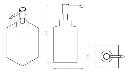 Dozownik do mydła do postawienia biały VERBENA VE81 Gedy wymiary