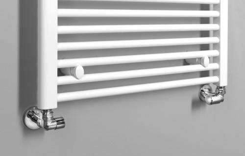 Grzejnik łazienkowy 600 x 1850 mm biały 1148 W DIRECT ILR86T Aqualine podłączenie