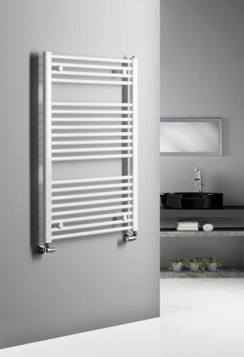 Grzejnik łazienkowy 600 x 960 mm biały 597 W DIRECT ILR96T Aqualine na ścianie