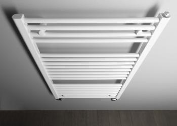 Grzejnik łazienkowy 450 x 960 mm biały 447 W DIRECT ILR94T Aqualine z góry