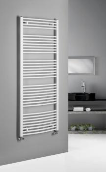 Grzejnik łazienkowy 600 x 1680 mm biały 1013 W ORBIT ILO66T Aqualine na  ścianie