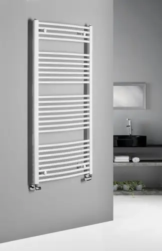 Grzejnik łazienkowy 600 x 1320 mm biały 795 W ORBIT ILO36T Aqualine wizualizacja