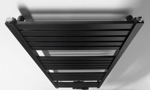 Grzejnik łazienkowy 500 x 1050 mm czarny mat 465 W GRUNT 600.121.6 BRUCKNER z góry