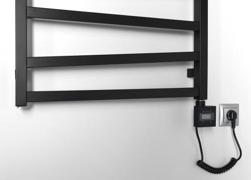Grzałka elektryczna z termostatem czarny mat KTX 200 W KTX-B-200 Sapho  podłaczenie