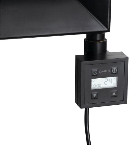 Grzałka elektryczna z termostatem czarny mat KTX 400 W KTX-B-400 Sapho