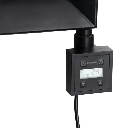 Grzałka elektryczna z termostatem czarny mat KTX 600 W KTX-B-600 Sapho