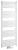 Grzejnik łazienkowy 500 x 1330 mm biały 611 W GRUNT 600.122.4 BRUCKNER
