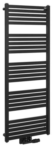 Grzejnik łazienkowy 500 x 1330 mm czarny mat 611 W GRUNT 600.122.6 BRUCKNER