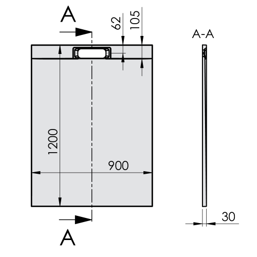 Brodzik prysznicowy prostokątny kompozytowy 120 x 90 cm KAZUKO 40340 Polysan  wymiary