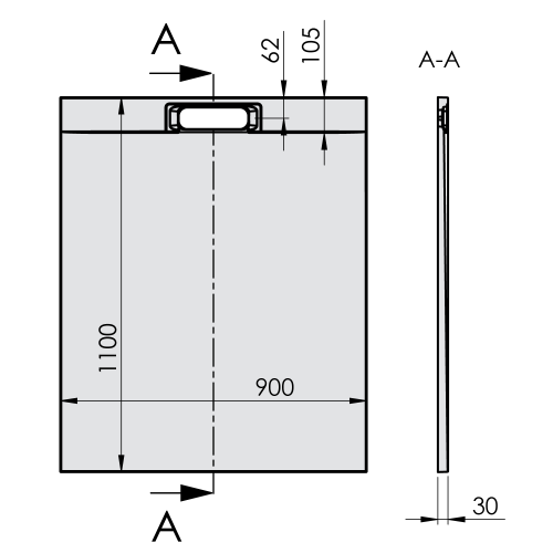 Brodzik prysznicowy prostokątny kompozytowy 110 x 90 cm KAZUKO 40338 Polysan wymiary