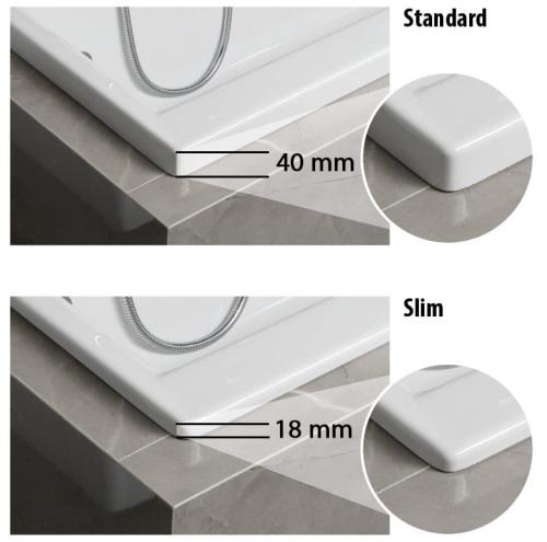 Wanna akrylowa prostokątna 180x80 cm KALDERA SLIM 60611S Polysan  slim