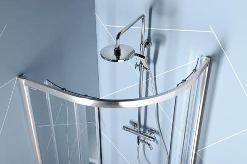 EASY LINE kabina prysznicowa narożna półokrągła 100x80x190 cm EL2915 Polysan z góry
