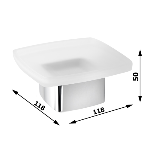 Mydelniczka do postawienia, czarny LOUNGE 545114 GEDY wymiary