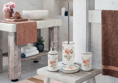 Mydelniczka do postawienia, biały CLOTHILDE CI1102 GEDY zestaw