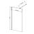 Kabina prysznicowa Walk-in jednoczęściowa ze wspornikiem szkło matowe 100 x 190 cm WI100 Aqualine wymiary