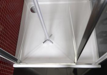 LUCIS LINE kabina prysznicowa narożna kwadratowa z drzwiami składanymi 90x90x200 cm DL2815DL3415 Polysan drzwi