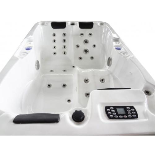 Basen ogrodowy 3 osobowy Jacuzzi MODENA biały SPA08 Sanotechnik widok z boku na dysze
