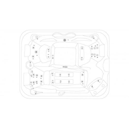 Basen ogrodowy 3 osobowy Jacuzzi SPA53 Sanotechnik