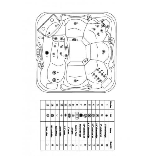 Basen ogrodowy 6 osobowy Jacuzzi TIROL SPA58 Sanotechnik