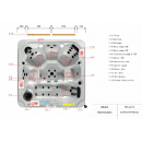 Basen ogrodowy SPA Jacuzzi OASIS MAXI biały SPA12 Sanotechnik rozmiar
