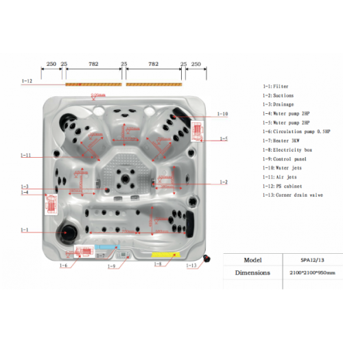 Basen ogrodowy SPA Jacuzzi OASIS MAXI niebieski SPA13 Sanotechnik