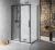 ALTIS LINE BLACK ścianka prysznicowa boczna 80 cm AL5912B Polysan złożona