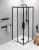 Kabina prysznicowa narożna kwadratowa 90 x 90 x 200 cm wejście z rogu ALTIS LINE BLACK AL1592BAL1592B POLYSAN