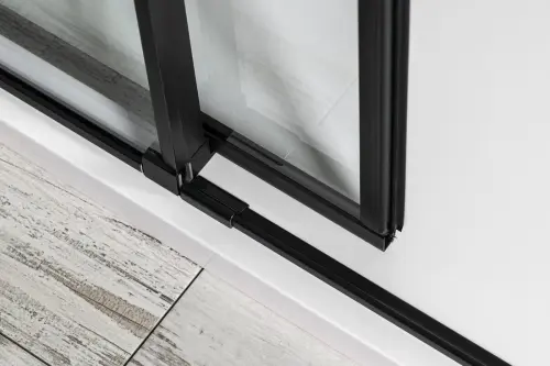 Kabina prysznicowa narożna prostokątna 110 x 90 x 200 cm wariant L/R ALTIS LINE BLACK AL3912BAL6012B POLYSAN drzwi