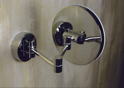 Lusterko kosmetyczne naścienne srebrne z podświetleniem LED fi 240 mm 116401772 Bemeta tył