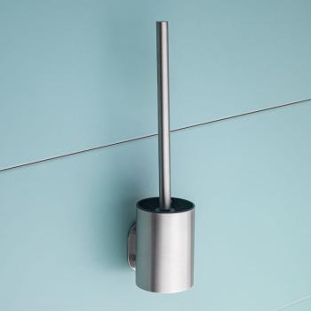 Szczotka WC wisząca (szczotka czarna) stal nierdzewna szczotkowana EASY 163113065 Bemeta aranżacja