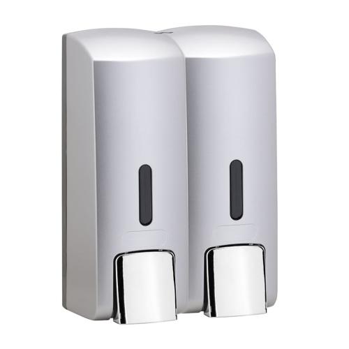 Dozownik do mydła podwójny 2 x 300 ml szary mat HOTEL 121209135 Bemeta