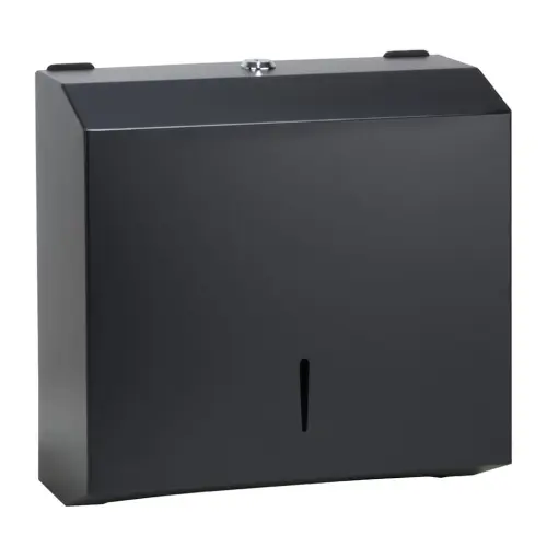 Zasobnik na papierowe ręczniki ze stali nierdzewnej czarny 26 x 27 cm HOTEL 113103030 Bemeta