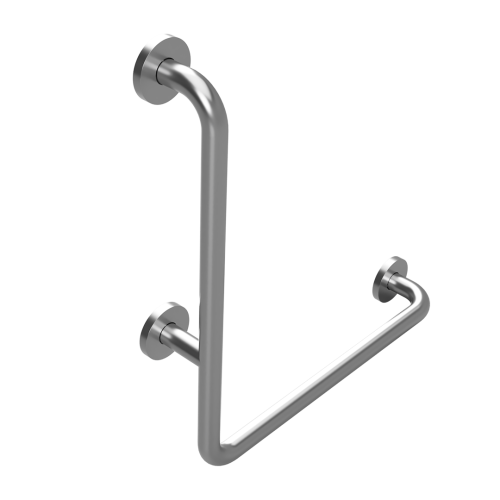 Poręcz kątowa ścienna prawa 60 x 60 cm stal nierdzewna szczotkowana HELP 301112072 Bemeta