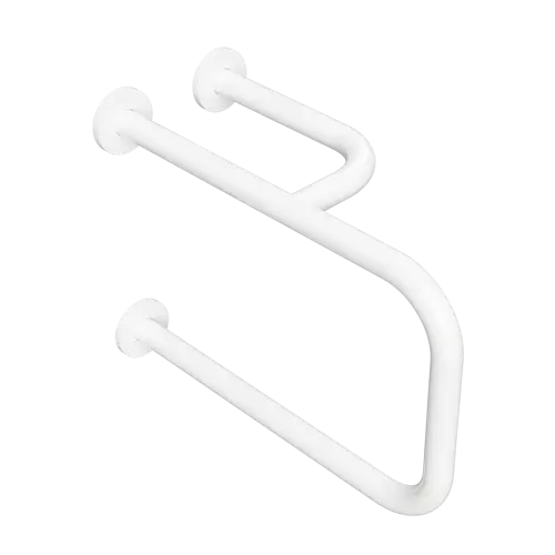 Poręcz lewa biała z uchwytem na ręcznik z kołnierzem osłonowym HELP 301112103 Bemeta