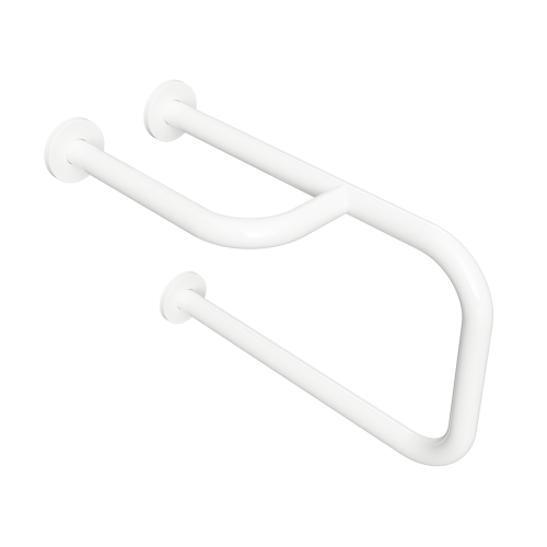 Poręcz prawa biała z uchwytem na ręcznik z kołnierzem osłonowym HELP 301122113 Bemeta