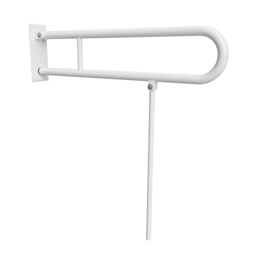 Poręcz składana typu U 850 mm z nogą podporową biała HELP 301606324N Bemeta