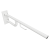 Poręcz składana 850 mm z uchwytem na papier z kołnierzem osłonowym biała HELP 301607783 Bemeta