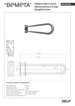Poręcz typu U 900 mm stal nierdzewna HELP 301707332 Bemeta techniczny