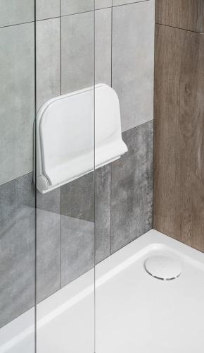 Siedzisko prysznicowe składane 37,5x29,5 cm DI82 Aqualine złożone