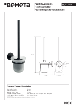 Szczotka WC wisząca (szczotka czarna) NOX 102413010 Bemeta