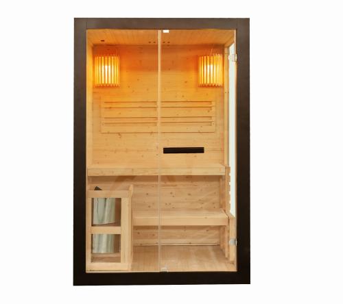 Sauna fińska PANORAMA BLACK 130 x 120 x 200 cm J61130 Sanotechnik