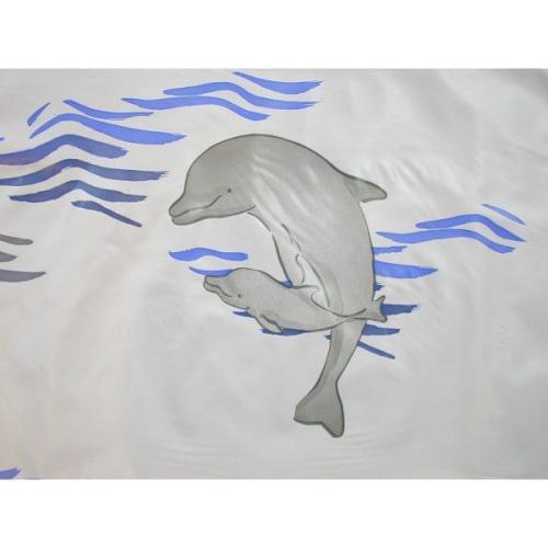 DELPHIN Zasłona prysznicowa z PCV 180x200 cm 130303 Ridder z bliska