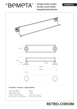 Wieszak na ręcznik podwójny 60 cm chrom połysk RETRO 144304232 Bemeta