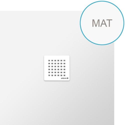 Brodzik prysznicowy kwadratowy kompozytowy 80 x 80 cm biały mat FLEXIA 72941MAT Polysan
