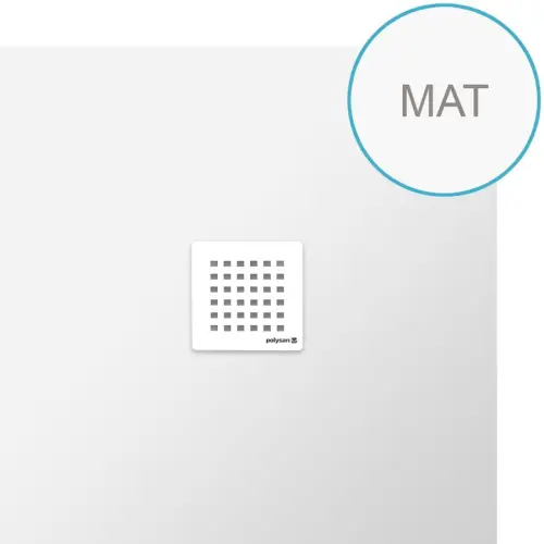 Brodzik prysznicowy kwadratowy kompozytowy 100 x 100 cm biały mat FLEXIA 71552MAT Polysan