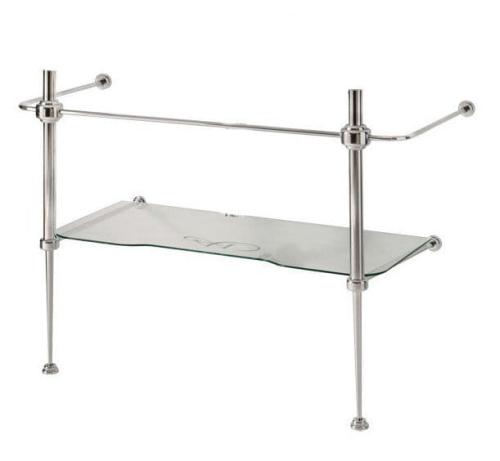 Podpora umywalki 100 cm z półką szklaną WALDORF chrom 9196K1 Kerasan