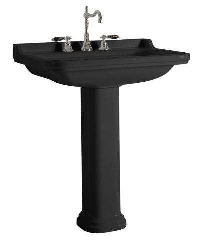 Postument ceramiczny do umywalki WALDORF czarny matowy 417031 Kerasan z umywalką